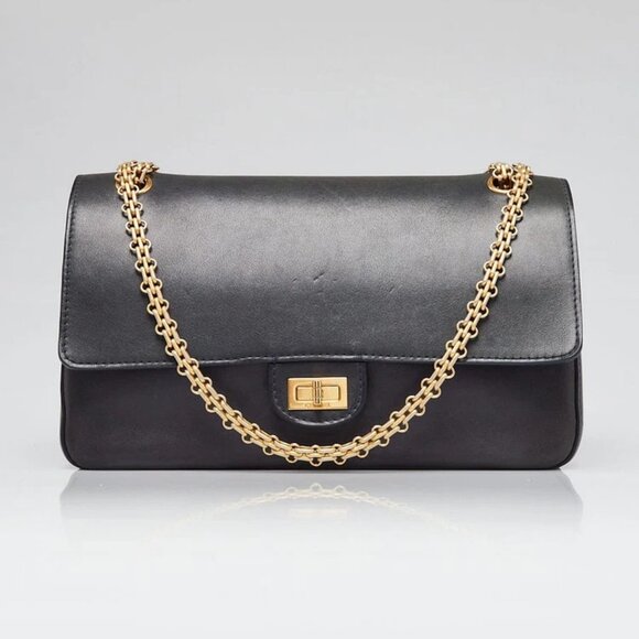 Chanel Blue Leather 2.55 Nude Reissue Paris-Hamburg 226 Flap Bag - Picture 1 of 12